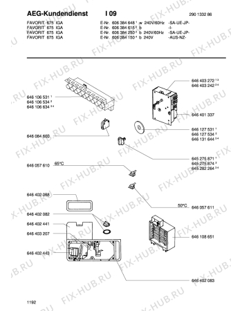 Взрыв-схема посудомоечной машины Aeg FAV675I-B  UE - Схема узла Electrical equipment